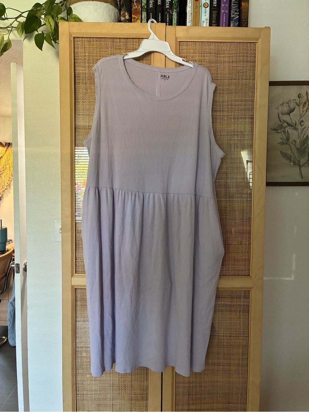 Able Sleeveless Lavender Midi Dress